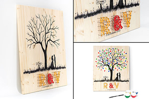 Copacelul cu amprente string art – 101 idei pentru nunta ta