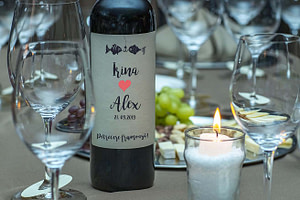 Sticla vin personalizata - 101 idei pentru nunta ta